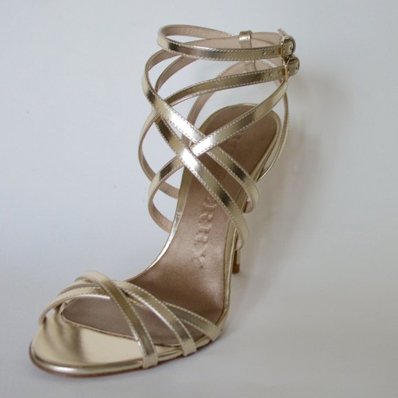 NWT BURBERRY LEATHER STRAPPY SANDALS - Picture 4 of 11